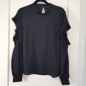 Women's Express Black Blouse with Open Shoulders Size M New